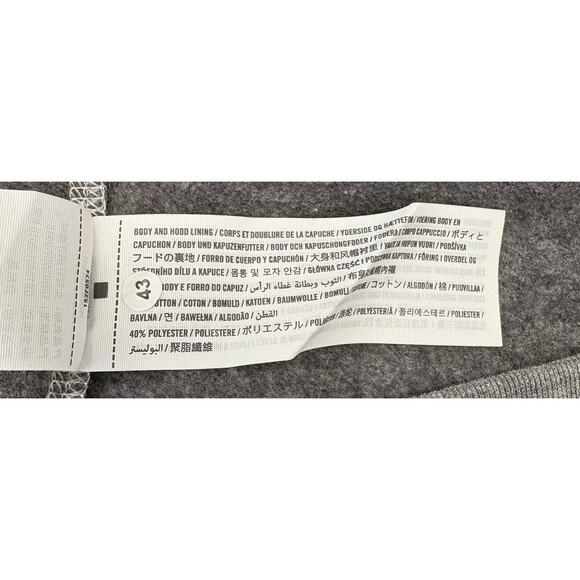 Abercrombie Fitch Gray Full Zip Soft A&F Fleece Size Medium Hood Spell Out - Picture 7 of 7